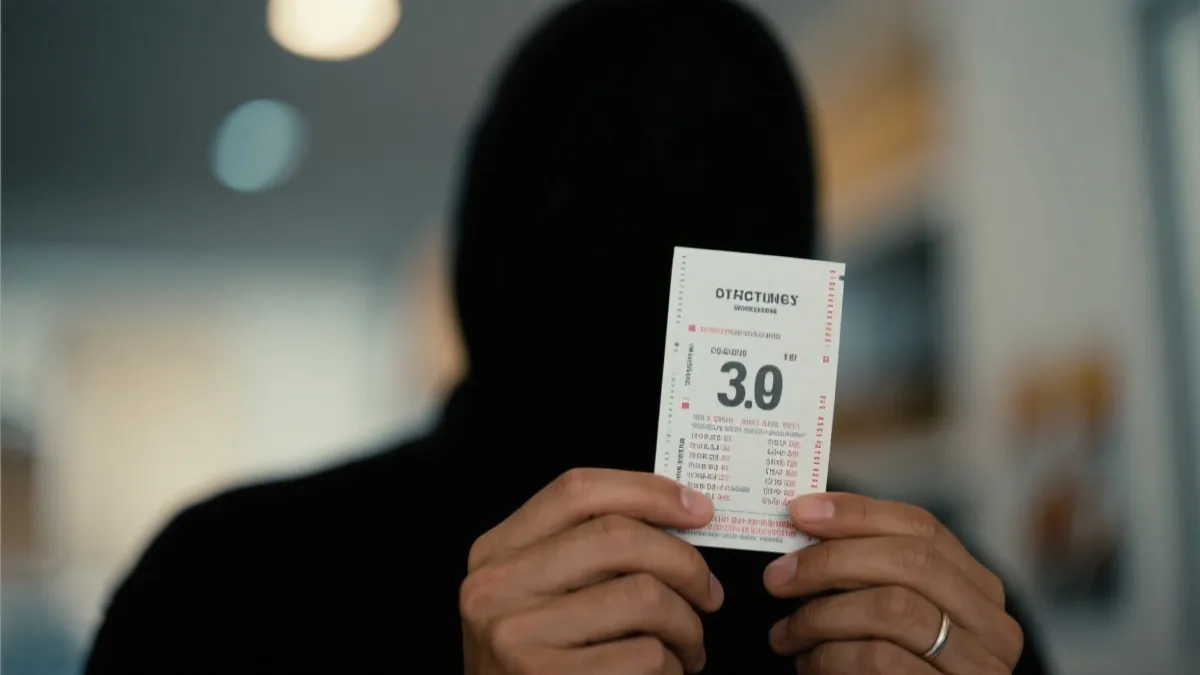 彩票大奖兑奖概念图